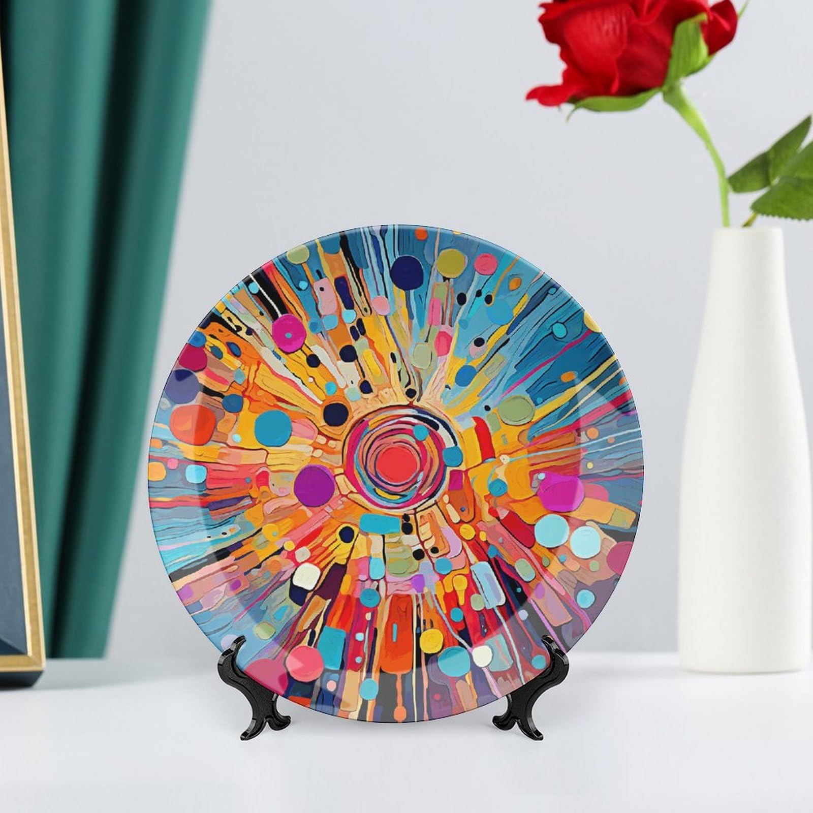 Amazon.com | GFLFMXZW Bone China Decorative Plate with